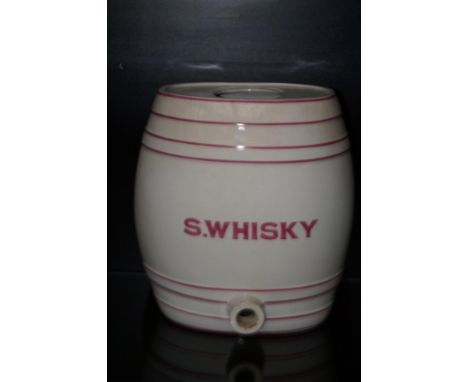 Large Ceramic Whiskey barrel Height 34 cm