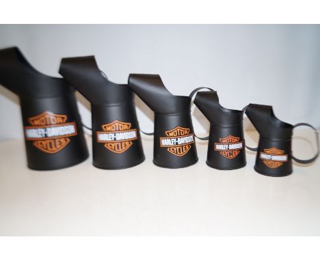 5x Harley Davidson oil cans 