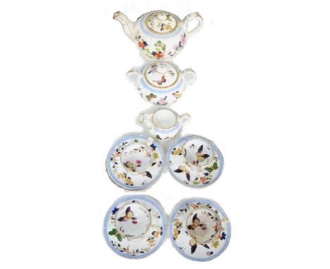 A C.J. & G.M. MASON BONE CHINA MELON SHAPED JAPAN PATTERN TEA SERVICE, PATEN 1423, CIRCA 1830