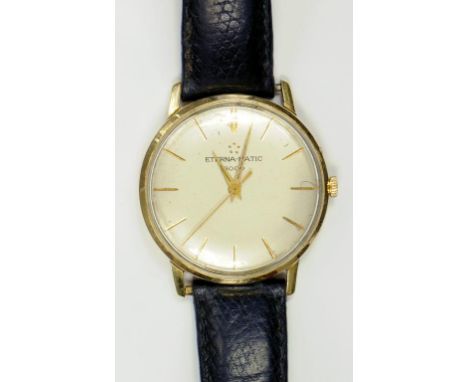 AN ETERNA-MATIC GOLD PLATED GENTLEMAN'S WRISTWATCH
