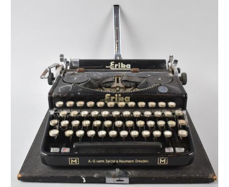 A Vintage German Manual Portable Typewriter, Naumann Erika 