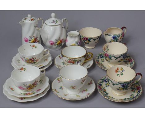 A Collection of Various Teawares to Include Coalport Floral Pattern Batchelors Tea Set to Comprise Two Cups, Two Saucers, Two