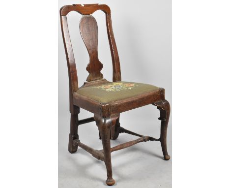A Queen Anne Tapestry Seated Side Chair 