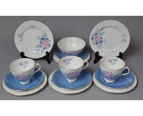 A Part Royal Albert Sorrento Pattern Tea Set to Comprise Three Cups, Four Saucers, Six Side Plates and a Sugar Bowl 