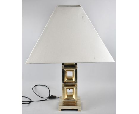 A Modern Cubist Table Lamp and Shade 