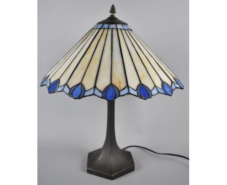 A Tiffany Style Table Lamp, with Shade, 50cm high 