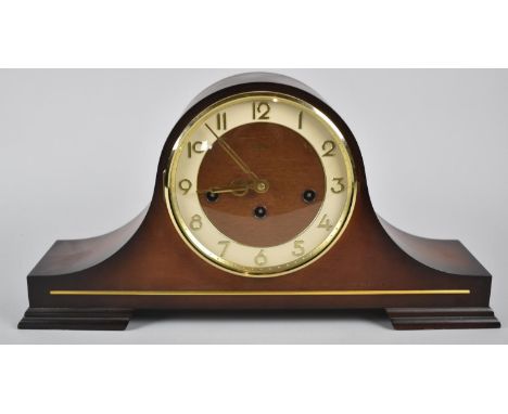 A Mid 20th Century Westminster Chime Napoleon Hat Mantle Clock 
