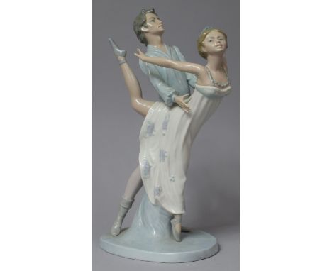 A Nao Figure Group, Ballet Dancers, 32cm high 