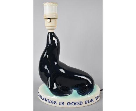 A Carlton Ware Advertising Table Lamp, 'Guinness is Good for You' in the form of a Seal, No Shade 