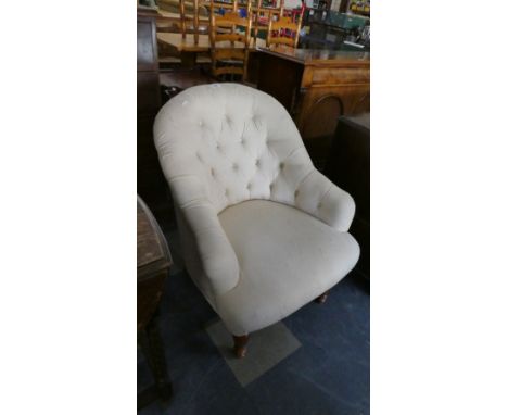 A Button Upholstered Ladies Nursing Chair 