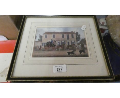 A Framed Stagecoach Print