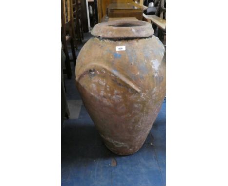 A Large Vintage Terracotta Garden Urn or Vessel 78 cm High