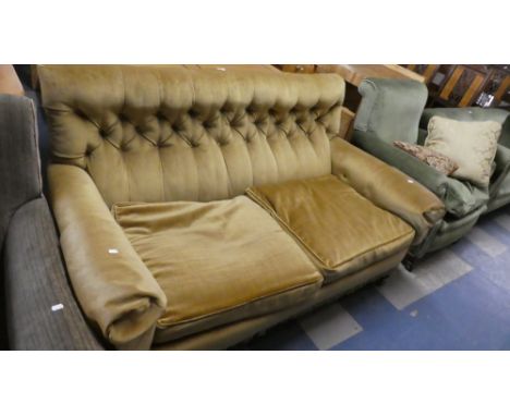 A Early 20th Century Button Upholstered Two Seater Settee 