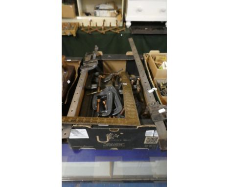 A Quantity of G Clamps, Sash Clamps Etc 