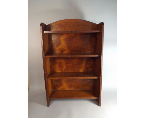 An Oak Four Shelf Open Bookcase, 90 cm High