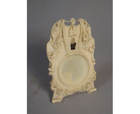 A Late Victorian Ivory Easel Back Pocket Watch Holder, 11 cm High