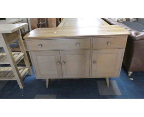A Vintage Dresser with One Long and One Short Drawer and Three Cupboards to Base, 123 cm Wide