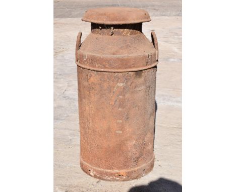 A vintage early to mid 20th century milk churn. 72.5cm tall.  