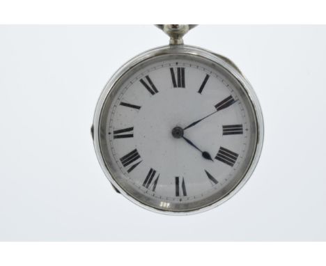 A nickel cased railway key-wind pocket watch with American Seth Thomas Thomaston movement 523625 with sticker to inside back 