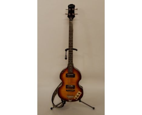 An Epiphone "Viola" electric bass guitar. Sunburst finish. Serial number 1307201001 Condition Report: Available upon request