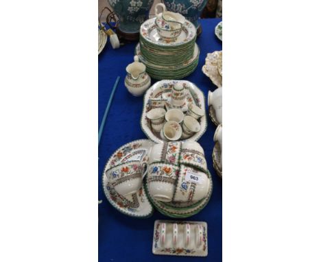 Copeland Spode Chinese Rose tablewares comprising plates, bowls, egg cups, cups and saucers etc Condition Report: Available u