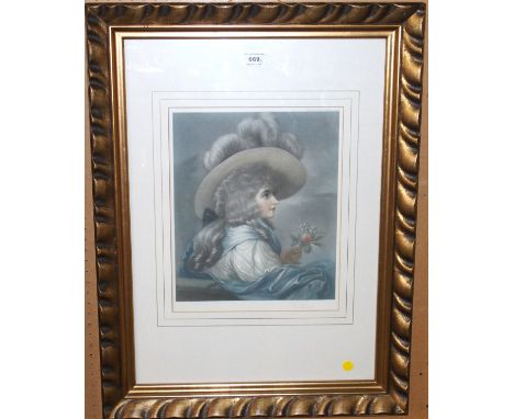 AFTER REYNOLDS Two portraits of noble ladies, signed, prints, 33 x 27cm (2) Condition Report: Available upon request