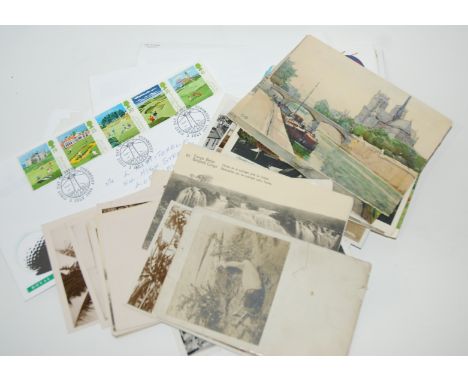 A collection of postcards and first day covers Condition Report: Available upon request
