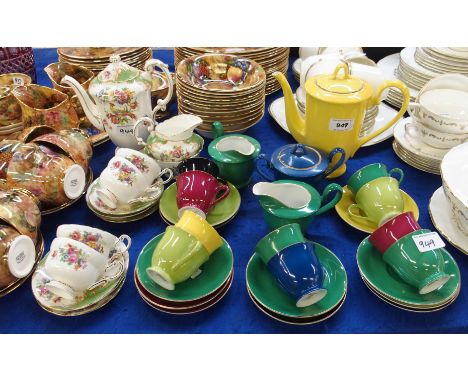 A Noritake Harlequin coffee set together with a Paragon part coffee set Condition Report: All OK.