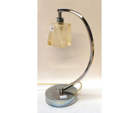 An Art Deco chromed table lamp Condition Report: Available upon request