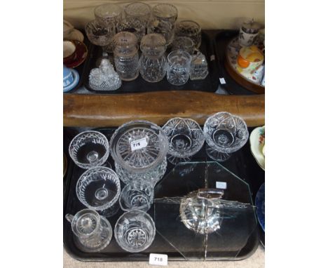 Assorted glassware including sundae dishes, cake stand etc Condition Report: Available upon request