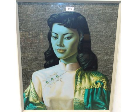 AFTER TRETCHIKOFF Female portrait, print and another, 60 x 50cm (2) Condition Report: Available upon request