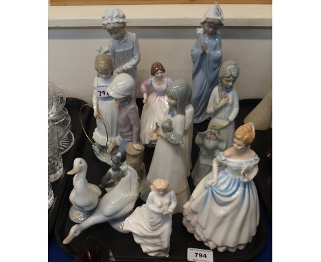 A collection of figures including Royal Doulton, Nao etc Condition Report: Available upon request