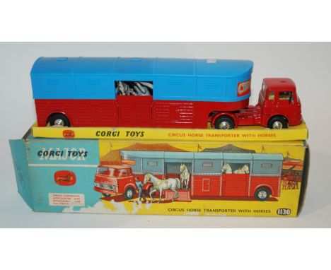 A Corgi Major 1127 Simon Snorkel Fire Engine, Corgi Major 1130 Circus Horse Transporter with Horses, 224 Bentley Continental 