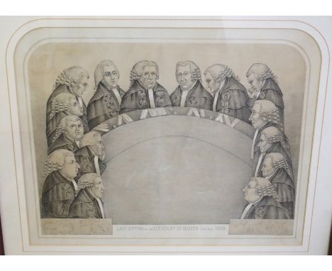 AFTER JOHN KAY The last sitting of the court of session, lithograph, 37 x 47cm Condition Report: Available upon request