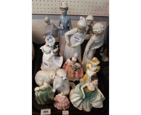 Assorted figures including Royal Doulton, Nao, Lomonosov etc Condition Report: Available upon request