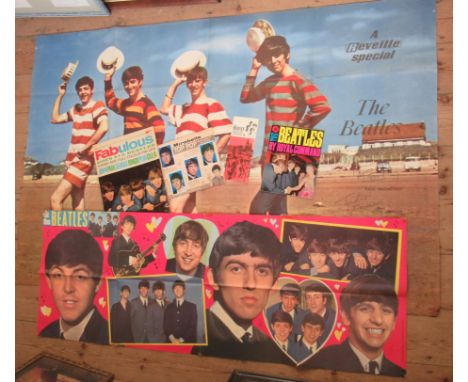 A collection of Beatles ephemera, to include two posters, Reveille Special with facsimile signatures, 40ins x 60ins&nbsp; and