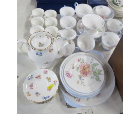 A Shelley tea set, together with an Adderley coffee set