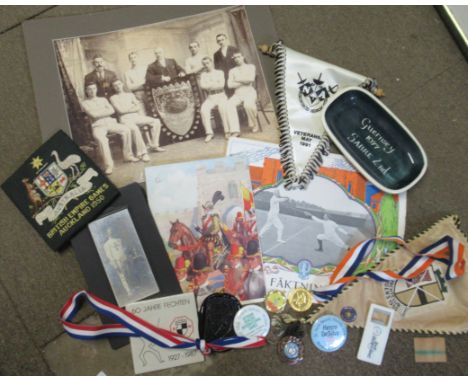 From the Henry De Silva Collection   A Miscellaneous collection of photos, programmes, badge and pendants etc   1898: Photo o