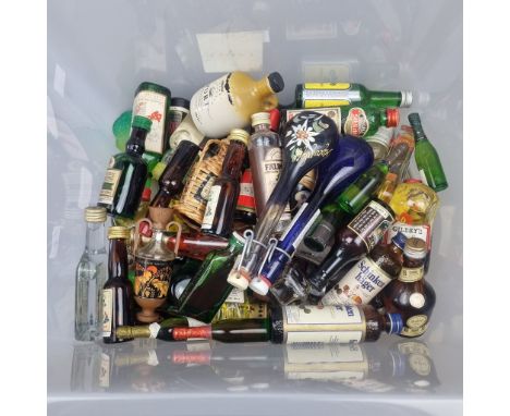 Large Collection of Spirit and Liquor Miniature Bottles to include Gin, Brandy, Benedictine etc varying era's.   (Please note