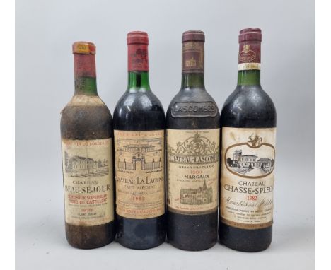 4 Vintage French Red to include:   Chateau Beau Sejour 1970,  Chateau La Lagune 1982 Haut-Medoc,  Chateau Lascombes 1980 Marg