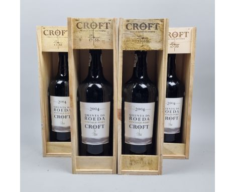 ​*+VAT* 4 Bottles Croft Quinta Da Roeda 2004 Vintage Port 4x75cl   Please Note: This lot is subject to VAT on the hammer pric