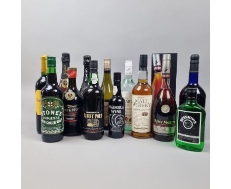 Contents of Drinks cabinet to include: Malt Whisky - Sherry Cask Finish, Bacardi, Remy Martin VSOP, Port,Wine  