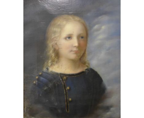 Continental School (19th Century), portrait of a child, oil on canvas, inscribed verso; Carl Otto Henrik Fleetwood, 44 x 37cm