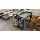 Lot - (2) Plastic Portable Shop Carts;