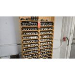 Lot - Over (170) Assorted Hardinge and Lyndex 16C Lathe Collets; with Wood Rack