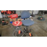 Lot - (2) Shop Stools;