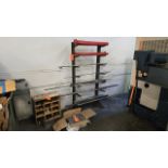 Lot - Assorted Steel Inventory, with Rack (No Spindle Sleeves)