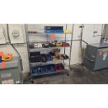 Lot - Large Quantity of Fasteners and 5-Tier Portable Metro Wire Rack, Consisting of: Socket Screws,