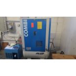 ALUP Kompressoren 15-HP Combi Model COM15255 Tank Mounted Rotary Screw-Type Air Compressor, S/N: