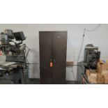 Lot - 2-Door Steel Storage Cabinet with Contents Consisting of: End Mills; Fanuc Power Supply, Modul